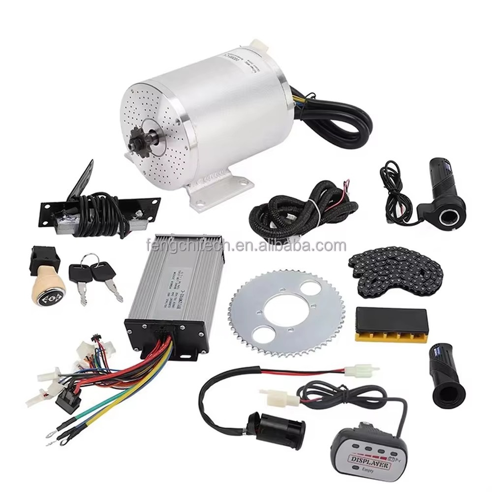 Ebike Conversion Kit 72V 3000W - 72V 3000W 電気ブラシレスDCモーター、6500RPM、IP54規格、コントローラーと変換キット付き。電動自転車やスクーター用、高速モデル。